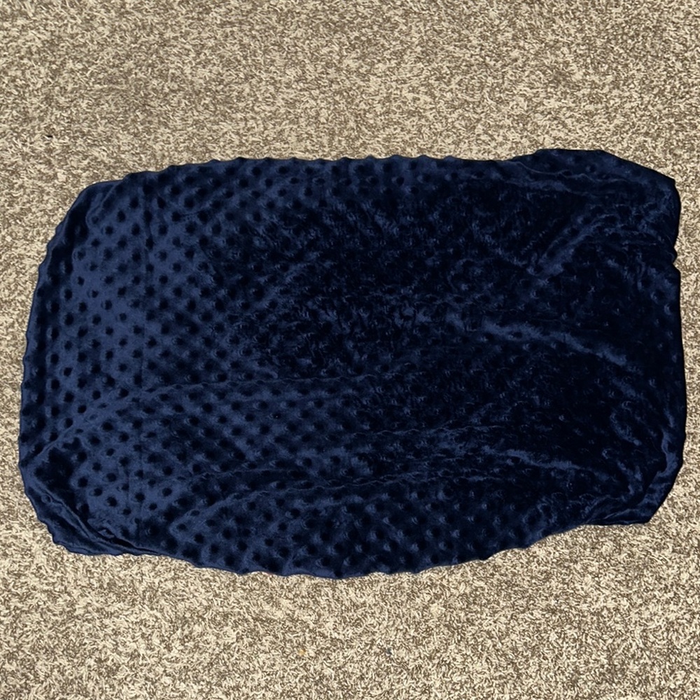 Navy Blue Textured Changing Pad Cover